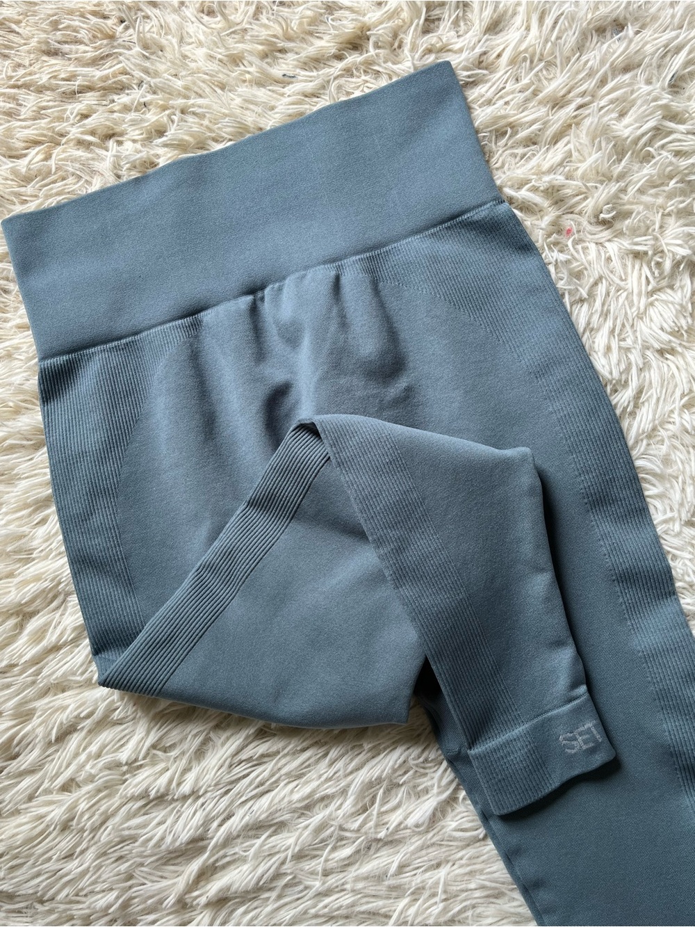 Set Active Leggings Blue Size Medium - Picture 9 of 9